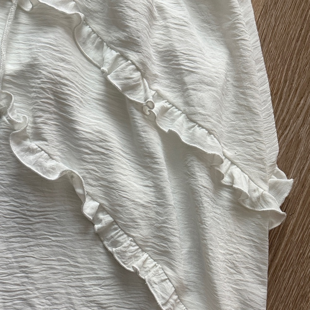 White Ruffle Long Skirt - Picture 4 of 4